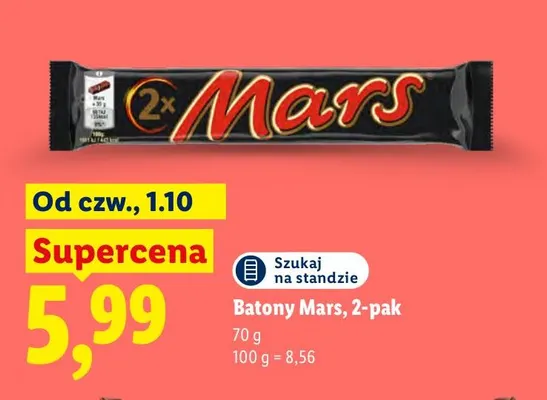 Batony Mars 2-pak promocja w Lidl