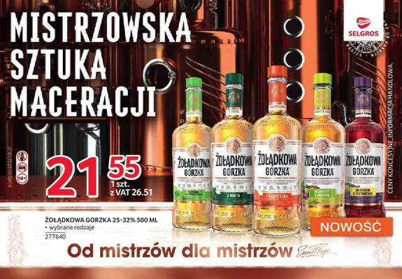 Likier Żołądkowa Gorzka Agrest z Miętą promocja w Selgros