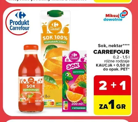 Sok pomidorowy Carrefour Classic promocja w Carrefour