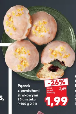 Pączek z powidłami śliwkowymi promocja w Kaufland