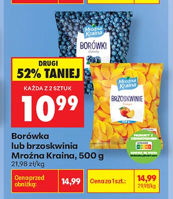 Brzoskwinia Mroźna Kraina promocja w Biedronka