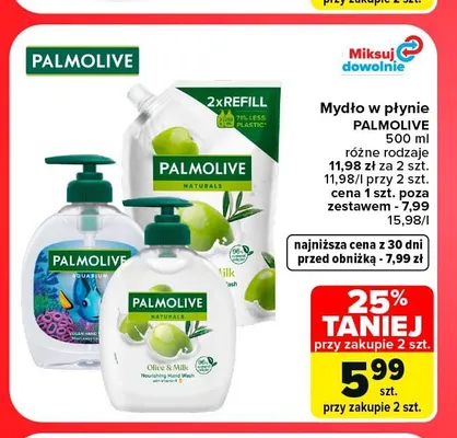 Mydło w płynie Palmolive Naturals Olive & Milk promocja w Carrefour Market