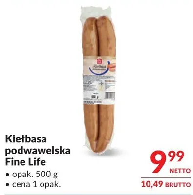 Kiełbasa podwawelska Fine Life promocja w Makro