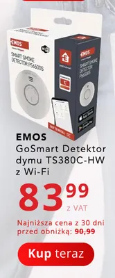 GoSmart detektor dymu TS380C-HW z Wi-Fi Emos promocja w Poczta Polska