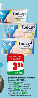Tuńczyk kawałki w sosie własnym promocja w Dino