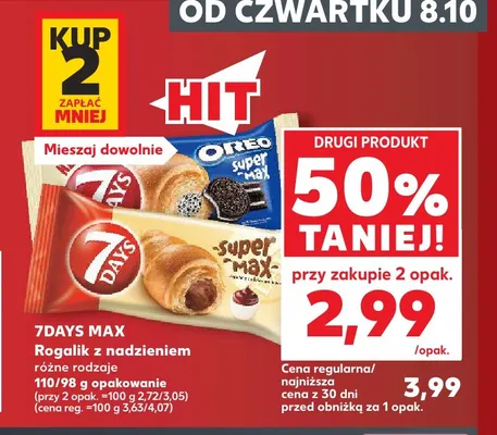 Rogalik z nadzieniem 7Days Max promocja w Kaufland