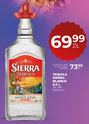 Tequila Sierra Blanco promocja w Duży Ben