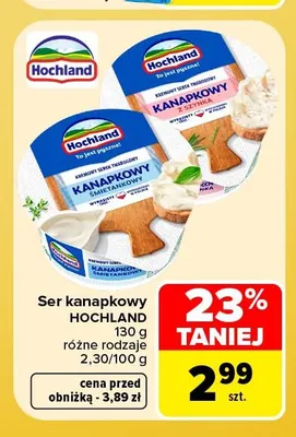 Ser kanapkowy Hochland promocja w Carrefour