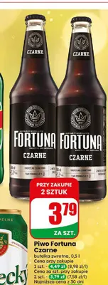 Piwo Fortuna Czarne promocja w Dino