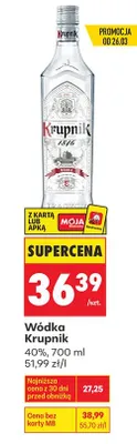 Wódka Krupnik 700 ml promocja w Biedronka