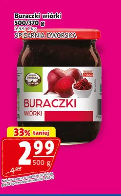 Buraczki wiórki Spiżarnia Dworska promocja w Prim Market