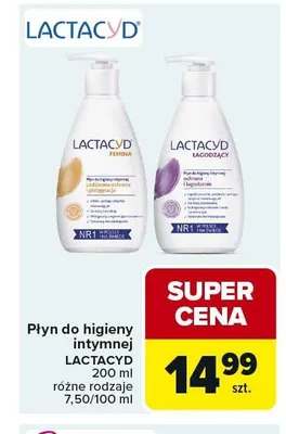 Płyn do higieny intymnej LACTACYD promocja w Carrefour