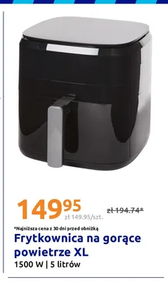 Frytkownica na gorące powietrze Xl 5 litrów promocja w Action