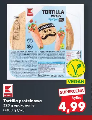 Tortilla proteinowa K-Classic promocja w Kaufland