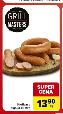 Kiełbasa śląska ekstra Grill Masters promocja w Carrefour Market