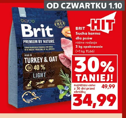 Sucha karma dla psów Brit promocja w Kaufland