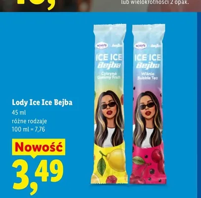 Lody Ice Ice Bejba Wiśnia Bubble Tea promocja w Lidl