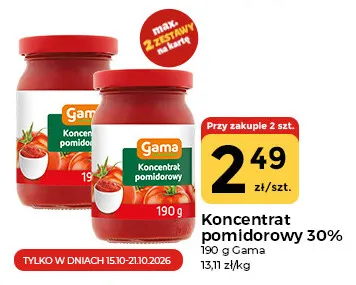 Koncentrat pomidorowy 30% Gama promocja w Społem Częstochowa