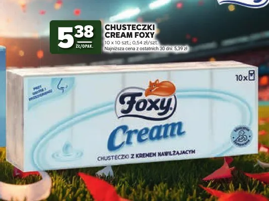 Chusteczki Cream Foxy 10-pak promocja w Stokrotka