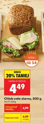 Chleb całe ziarno promocja w Biedronka