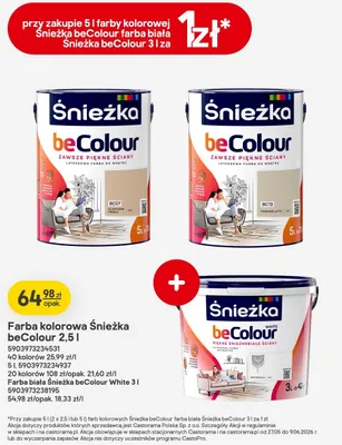 Farba Śnieżka beColour promocja w Castorama