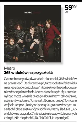 Płyta CD Metro 365 widoków na przyszłość promocja w Empik