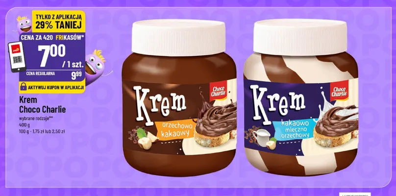 Krem kakaowo mleczno orzechowy Choco Charlie promocja w POLOmarket