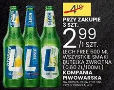 Piwo lech free 500 ml wszystkie smaki, butelka zwrotna (0.07zł/100ml) promocja w Wafelek