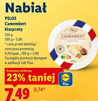 Ser camembert klasyczny promocja w Lidl