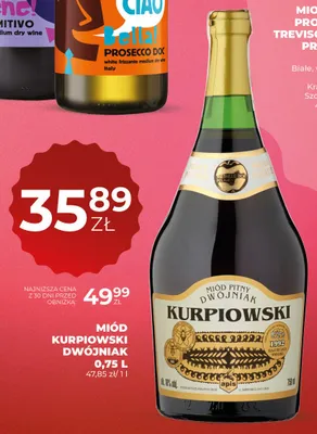 Miód pitny dwójniak Kurpiowski Apis promocja w Duży Ben
