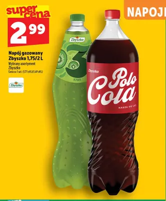Napój gazowany Zbyszko 3 Kiwi promocja w TOPAZ
