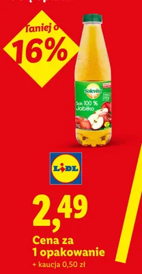 Sok Jabłko Solevita 100% promocja w Lidl