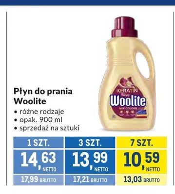 Płyn do prania Woolite Keratin Therapy Mix Colors promocja w Makro