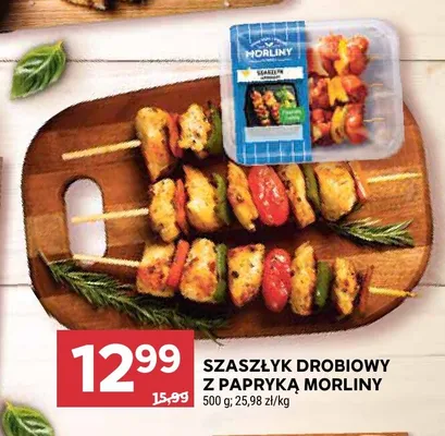 Szaszłyk drobiowy z papryką Morliny promocja w Stokrotka