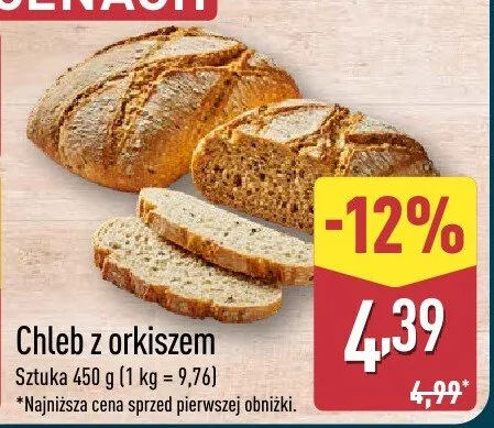 Chleb z orkiszem promocja w Aldi