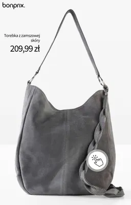 Torebka z zamszowej skóry Bonprix promocja w bonprix