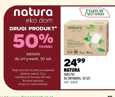 Tabletki do zmywarki Natura Eko Dom promocja w Drogerie Natura
