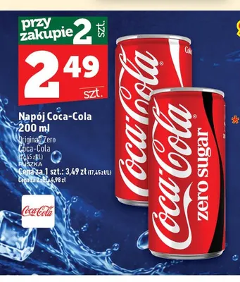 Napój gazowany Coca-Cola Original 200 ml promocja w TOPAZ