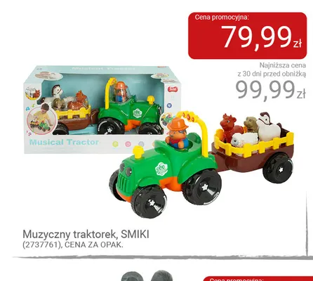 Muzyczny traktorek Smiki promocja w Smyk