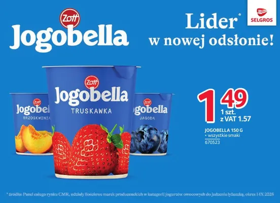 Jogurt Jogobella Brzoskwinia promocja w Selgros