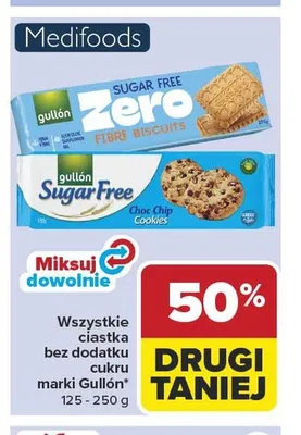 Ciasteczka Gullón Sugar Free Choc Chip Cookies promocja w Carrefour Market