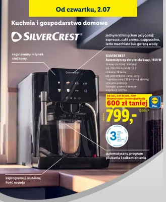 Automatyczny ekspres do kawy Silvercrest promocja w Lidl