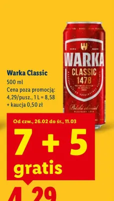 Piwo Classic promocja w Lidl