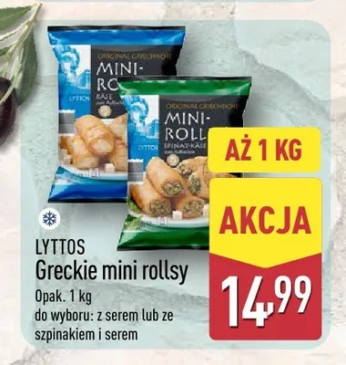Greckie mini rollsy z serem Lyttos promocja w Aldi