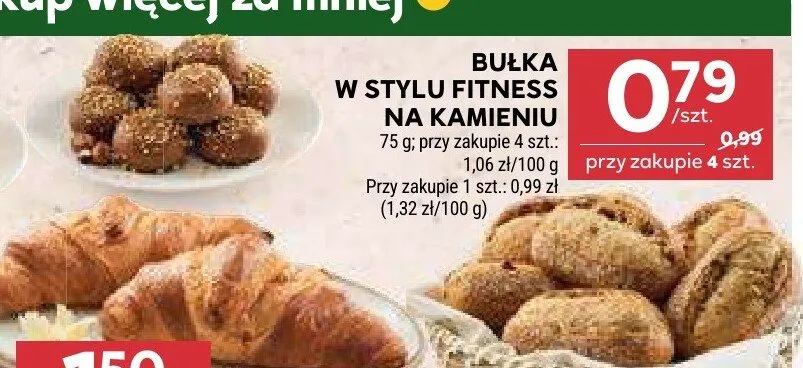 Bułka w stylu fitness na kamieniu promocja w Stokrotka