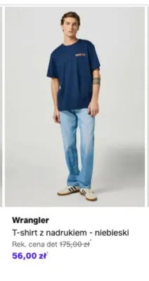 T-shirt Wrangler z nadrukiem - niebieski promocja w Lounge by Zalando