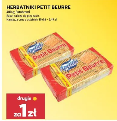 Herbatniki Petit Beurre Eurobrand promocja w Stokrotka