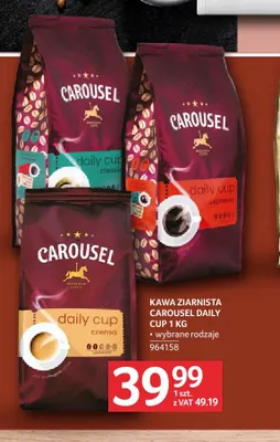 Kawa ziarnista Carousel Daily Cup espresso promocja w Selgros