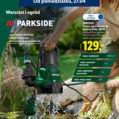 Pompa zanurzeniowa do brudnej wody, 400W promocja w Lidl