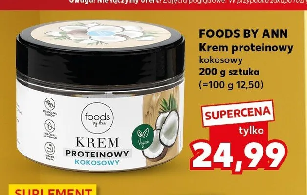 Krem proteinowy kokosowy Foods by Ann promocja w Kaufland